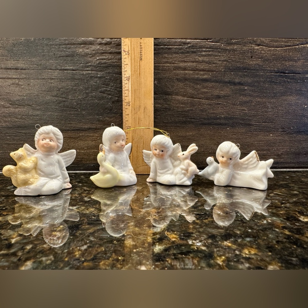 Four Angel Ornaments - Possibly Porcelain‎